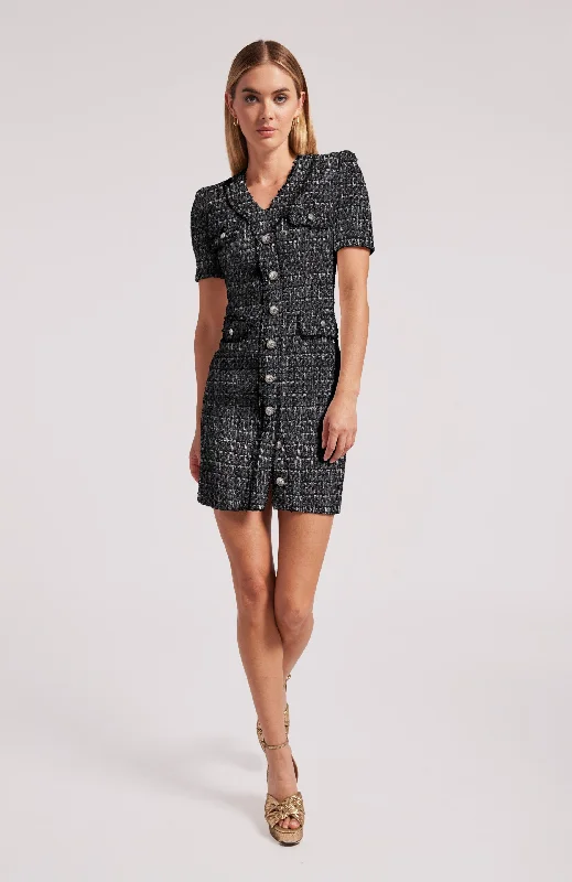 Anne Tweed Dress Velvet unclassified dresses
