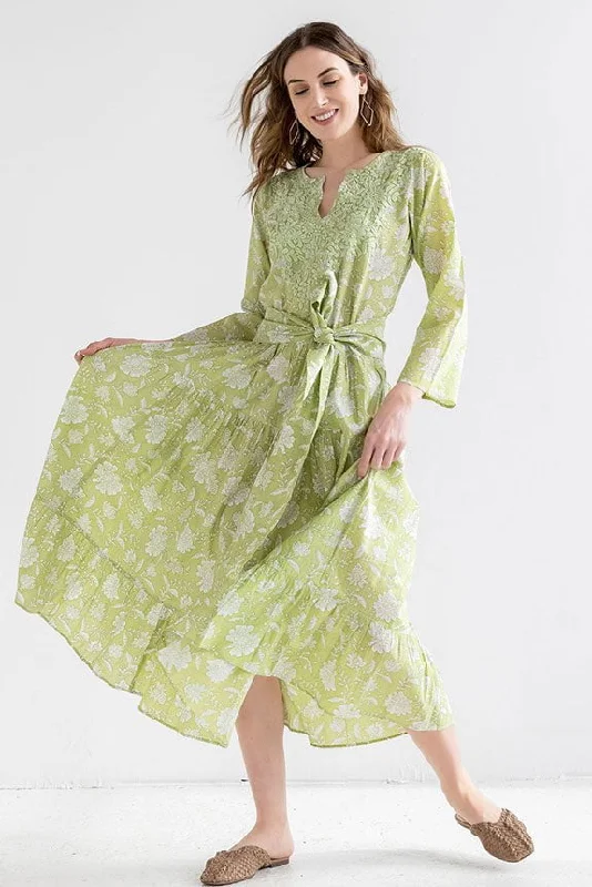 Nancie Cotton Dress in Green