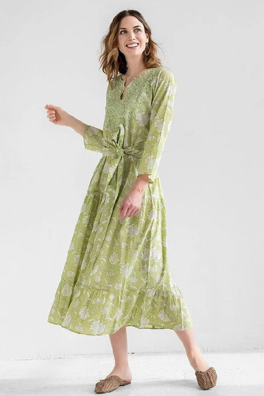 Nancie Cotton Dress in Green