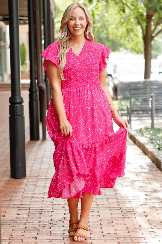 Dreaming About You And Me Dress, Magenta