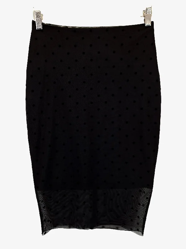 Bec & Bridge Spotted Stretchy Midi Skirt Size 10