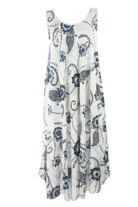 Sleeveless Floral Paisley Dress